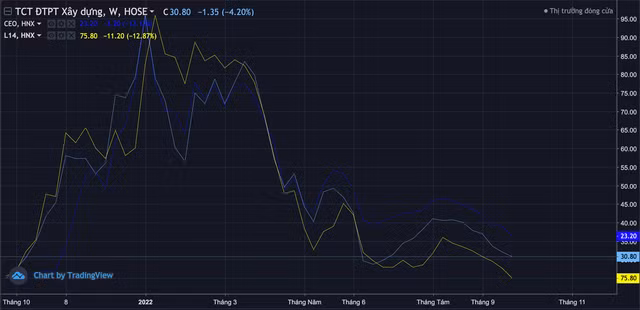 Nhieu nhom co phieu 'troi' ve day khi VN-Index tut doc khong phanh