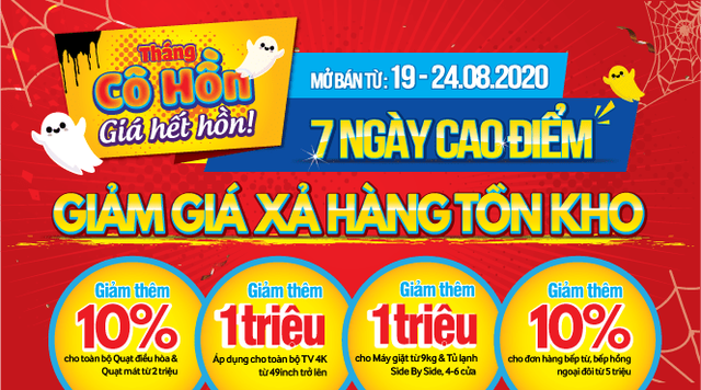 Ti vi, tủ lạnh giảm giá sâu trong tháng cô hồn Ti vi, tu lanh giam gia sau trong thang co hon