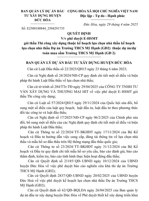 Long An: Gan 70 ty xay dung truong THCS My Hanh (GD 2)