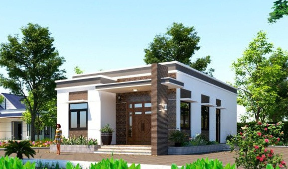 10 mẫu nhà cấp 4 nông thôn tuyệt đẹp chi phí dưới 500 triệu đồng - Hình 4 10 mau nha cap 4 nong thon tuyet dep chi phi duoi 500 trieu dong-Hinh-4