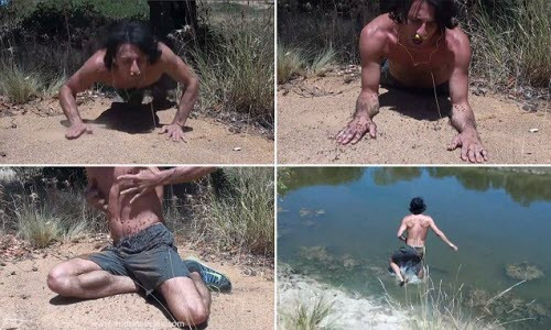 Andrew Ucles thử cảm giác nằm trên tổ kiến. Andrew Ucles thử cảm giác nằm trên tổ kiến.