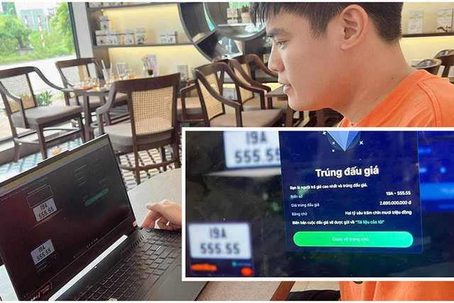 Biển số "ngũ quý 5" Phú Thọ giá 2,69 tỷ sẽ lắp trên xe BMW 735i Bien so