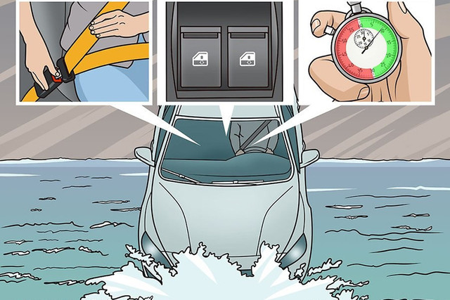 Bạn phải làm gì khi ôtô đang chạy rơi xuống nước? Ban phai lam gi khi oto dang chay roi xuong nuoc?