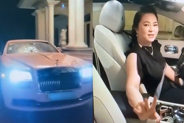 Nu dai gia Nguyen Phuong Hang livestream ben xe sieu sang Rolls-Royce 30 ty