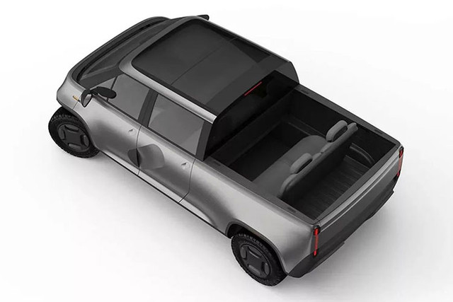 Cận cảnh chiếc xe bán tải thuần điện nhỏ nhất thế giới - Hình 5 Can canh chiec xe ban tai thuan dien nho nhat the gioi-Hinh-5