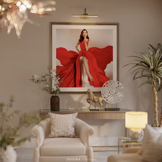 Can canh nha sang trong Hoa hau Pham Huong tang me