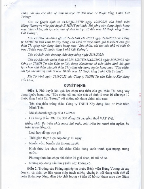 TPHCM: Cong ty Minh Tien co trung goi thau tai Benh vien Hung Vuong?-Hinh-3