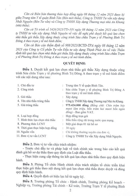 Trong một ngày, Nhà An Khang trúng 2 gói thầu của TTYT Bình Tân - Hình 5 Trong mot ngay, Nha An Khang trung 2 goi thau cua TTYT Binh Tan-Hinh-5