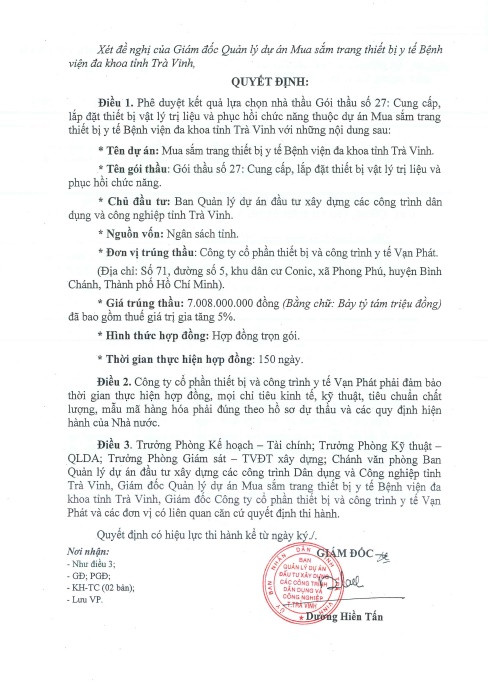 Trà Vinh: Trong 1 ngày Cty Vạn Phát trúng 2 gói thầu y tế - Hình 4 Tra Vinh: Trong 1 ngay Cty Van Phat trung 2 goi thau y te-Hinh-4