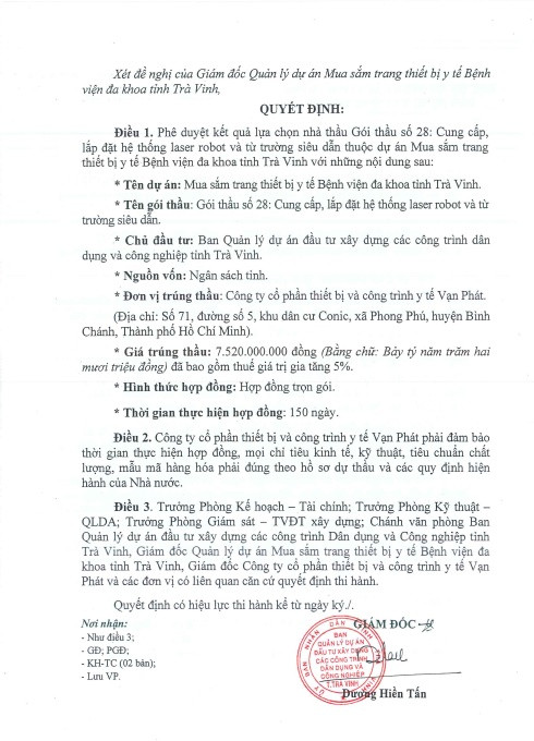 Trà Vinh: Trong 1 ngày Cty Vạn Phát trúng 2 gói thầu y tế - Hình 2 Tra Vinh: Trong 1 ngay Cty Van Phat trung 2 goi thau y te-Hinh-2
