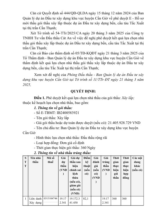 Huyện Cần Giờ đã tìm được nhà thầu xây dựng bến Tắc Suất - Hình 2 Huyen Can Gio da tim duoc nha thau xay dung ben Tac Suat-Hinh-2