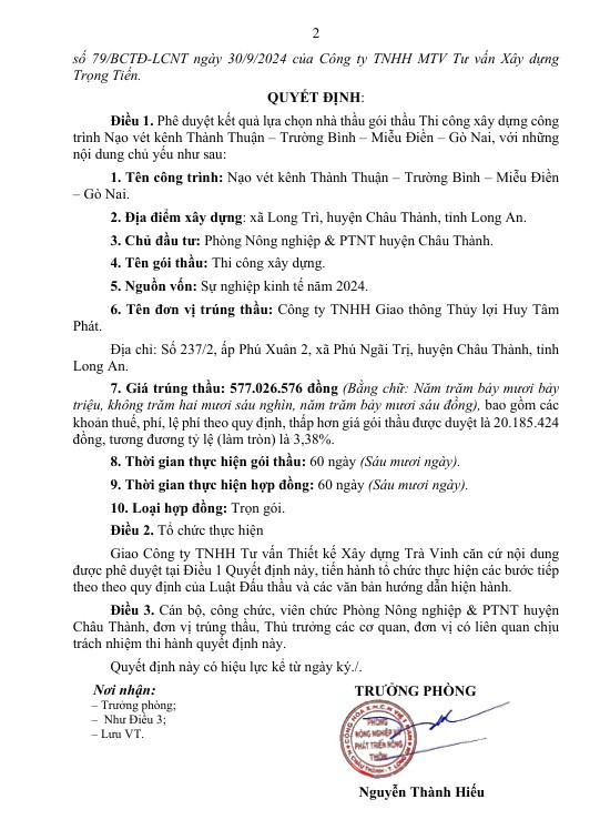 Cong ty Huy Tam Phat duoc chi dinh 12 goi thau/nam tai Long An-Hinh-4