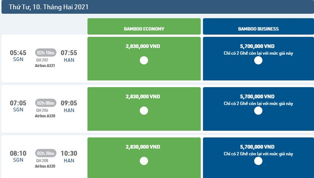 Cạnh tranh vé máy bay Tết giữa Vietnam airlines, Vietjet và Bamboo - Hình 3 Canh tranh ve may bay Tet giua Vietnam airlines, Vietjet va Bamboo-Hinh-3