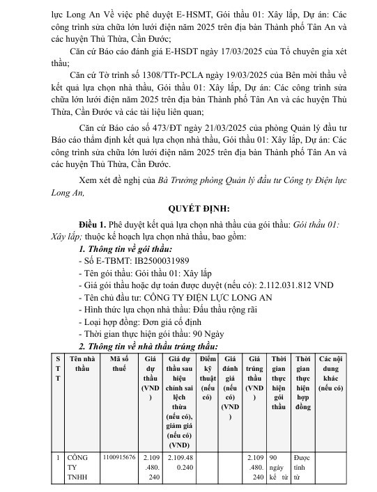 Duy nhat Cty Minh Hung du va trung 2 goi thau tai Dien luc Long An-Hinh-4