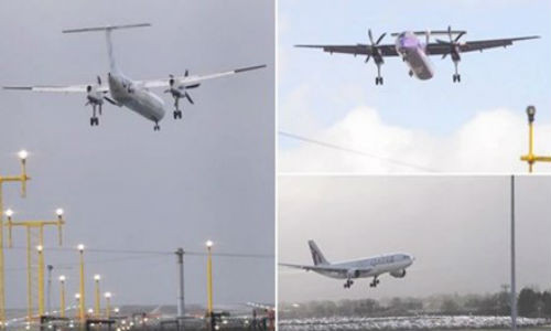 Phi công xé gió hạ cánh máy bay điêu luyện Phi cong xe gio ha canh may bay dieu luyen