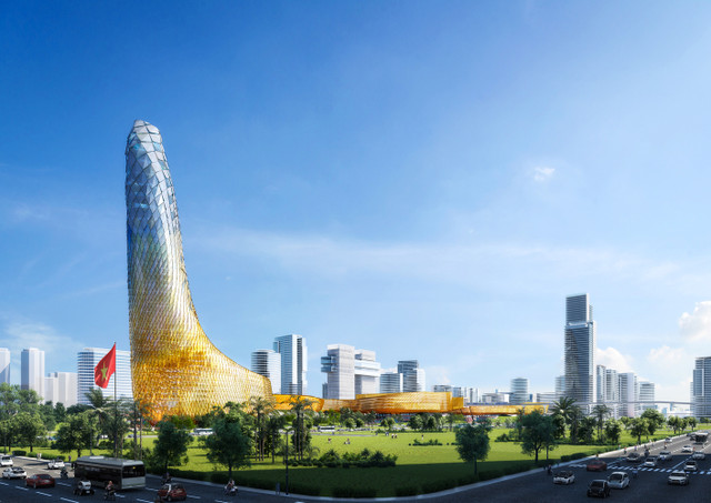 Dragon Tower - tòa tháp dài nhất thế giới tại Hà Nội vừa giành giải kiến trúc toàn cầu - Hình 4 Dragon Tower - toa thap dai nhat the gioi tai Ha Noi vua gianh giai kien truc toan cau-Hinh-4