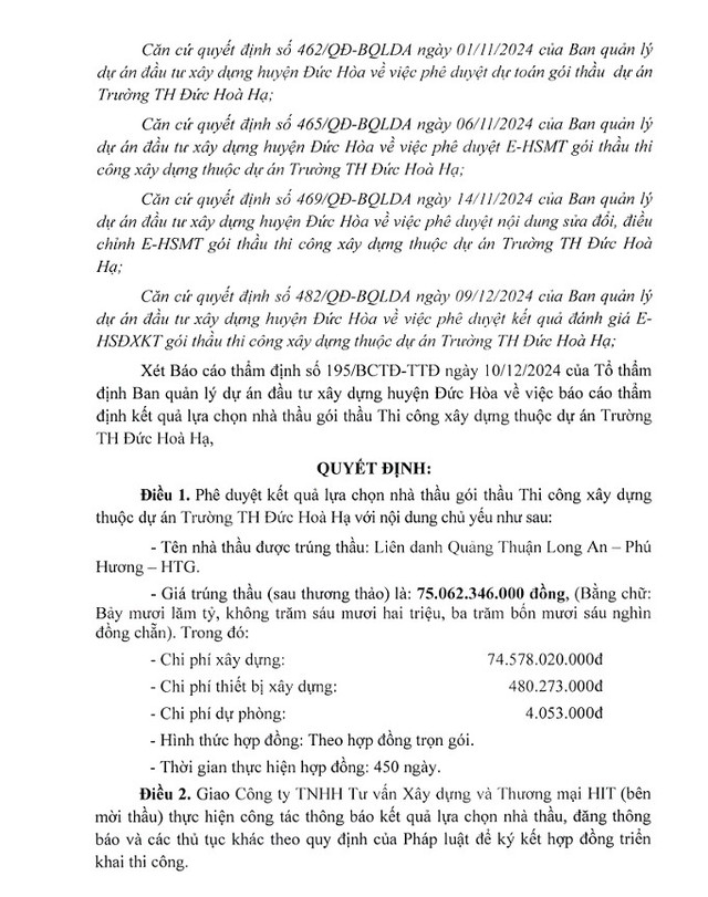 Long An: Liên danh nào trúng gói xây dựng trường Đức Hòa Hạ 75 tỷ? - Hình 2 Long An: Lien danh nao trung goi xay dung truong Duc Hoa Ha 75 ty?-Hinh-2