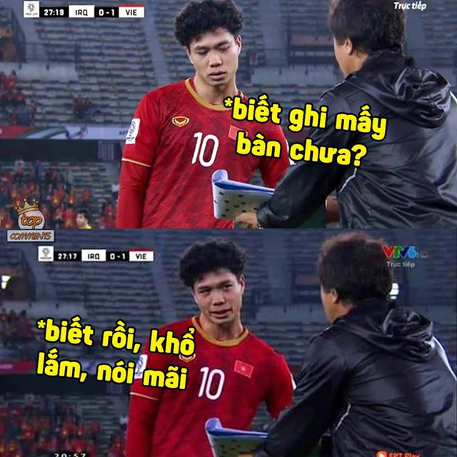 Tràn ngập ảnh chế Công Phượng sau trận Việt Nam - Iraq Tran ngap anh che Cong Phuong sau tran Viet Nam - Iraq