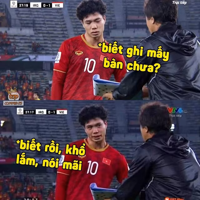 Tran ngap anh che Cong Phuong sau tran Viet Nam - Iraq