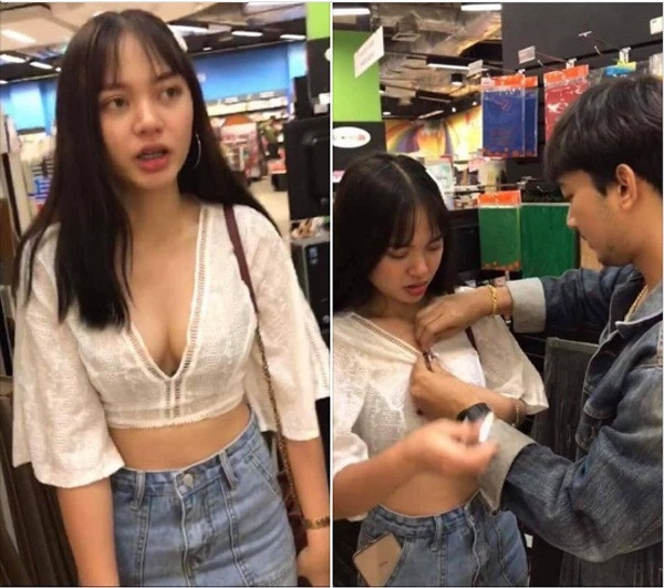 Chàng trai khiến CĐM thích thú với hành động cưỡng chế bạn gái ăn mặc hở hang Chang trai khien CDM thich thu voi hanh dong cuong che ban gai an mac ho hang
