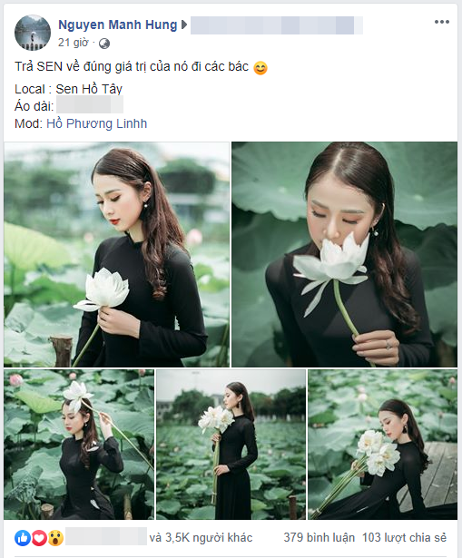 Hoa khôi tài sắc Việt Nam 2017 'chơi trội' mặc áo dài đen đi chụp sen Hoa khoi tai sac Viet Nam 2017 'choi troi' mac ao dai den di chup sen