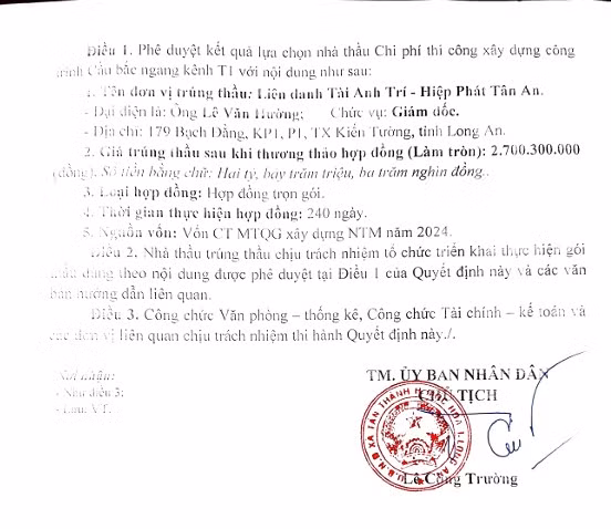 Long An: Nang luc nha thau du an Cau bat ngang kenh T1 xa Tan Thanh ra sao?-Hinh-2