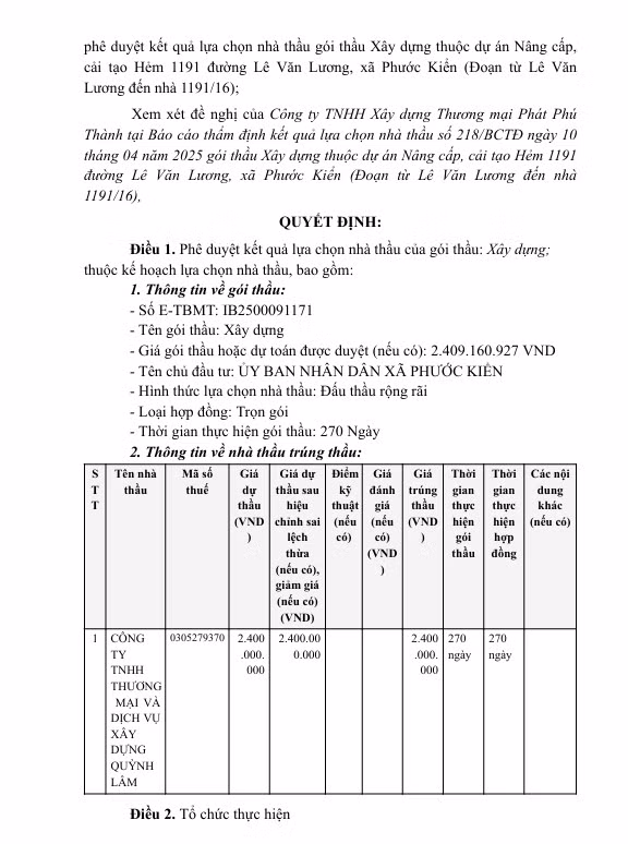 TP HCM: Cty Quynh Lam trung 2 goi thau tai UBND xa Phuoc Kien-Hinh-3