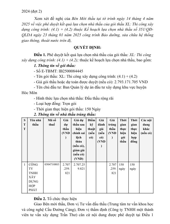 TP HCM: Hợp Phát trúng gói bảo dưỡng, sửa chữa giao thông và thoát nước tại Hóc Môn - Hình 3 TP HCM: Hop Phat trung goi bao duong, sua chua giao thong va thoat nuoc tai Hoc Mon-Hinh-3