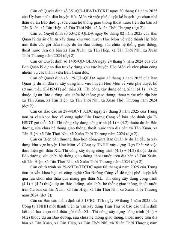 TP HCM: Hợp Phát trúng gói bảo dưỡng, sửa chữa giao thông và thoát nước tại Hóc Môn - Hình 2 TP HCM: Hop Phat trung goi bao duong, sua chua giao thong va thoat nuoc tai Hoc Mon-Hinh-2