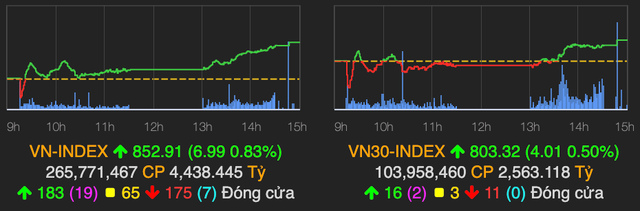 Họ VIN kéo VN-Index vượt mốc 850 kết phiên 20/5 Ho VIN keo VN-Index vuot moc 850 ket phien 20/5