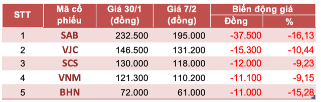 Cổ phiếu nào làm nhà đầu tư mất tiền nhiều nhất sau Tết Nguyên Đán 2020? Co phieu nao lam nha dau tu mat tien nhieu nhat sau Tet Nguyen Dan 2020?