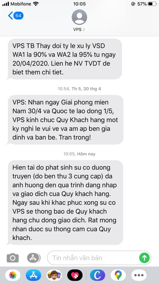 Công ty Chứng khoán VPS gặp sự cố đăng nhập phiên sáng 19/5, ai đền bù cho nhà đầu tư? - Hình 2 Cong ty Chung khoan VPS gap su co dang nhap phien sang 19/5, ai den bu cho nha dau tu?-Hinh-2