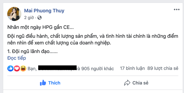 Hết VCB đến lượt HPG vào 'tầm ngắm' của Hoa hậu Mai Phương Thuý với các phân tích đầy chất xám - Hình 2 Het VCB den luot HPG vao 'tam ngam' cua Hoa hau Mai Phuong Thuy voi cac phan tich day chat xam-Hinh-2