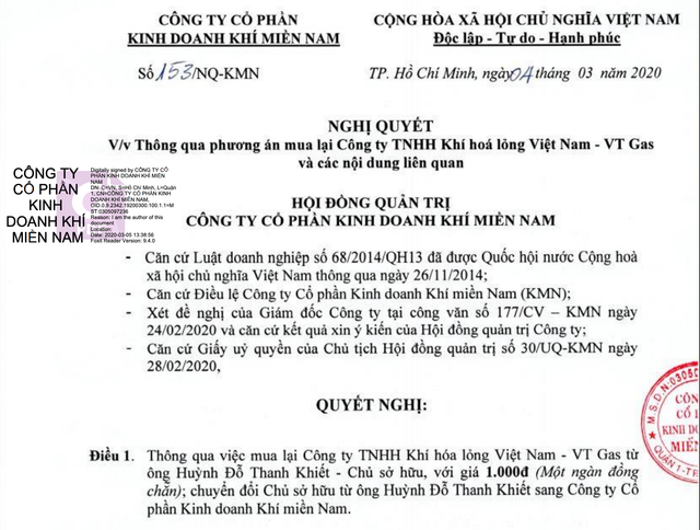Hi hữu: PGS mua lại công ty VT Gas với giá chỉ... 1.000 đồng Hi huu: PGS mua lai cong ty VT Gas voi gia chi... 1.000 dong