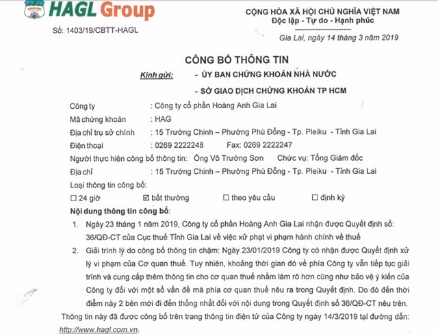 Hoang Anh Gia Lai cua bau Duc bi truy thu thue 