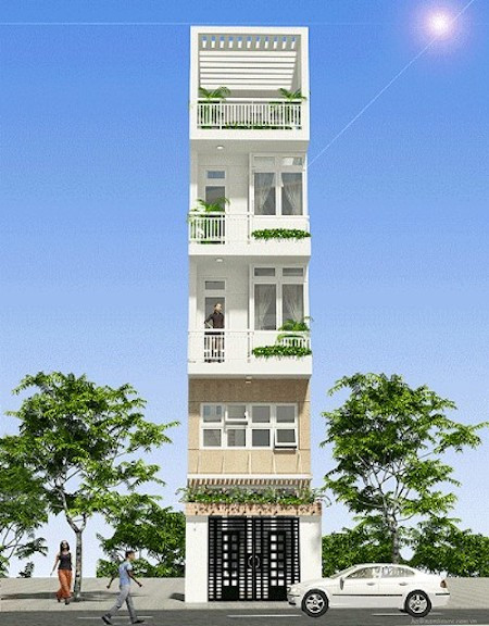 Đây là 10 mẫu nhà phố mặt tiền 3m đơn giản nhưng đẹp tuyệt vời - Hình 6 Day la 10 mau nha pho mat tien 3m don gian nhung dep tuyet voi-Hinh-6