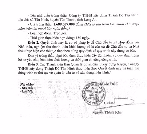 Thanh Do Tan Ninh trung 3 goi thau trong 1 ngay o Long An-Hinh-2