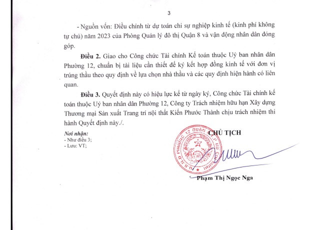 TPHCM: Kiến Phước Thành “một mình một ngựa” trúng 2 gói thầu tại Phường 12 - Hình 6 TPHCM: Kien Phuoc Thanh “mot minh mot ngua” trung 2 goi thau tai Phuong 12-Hinh-6