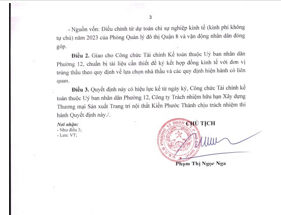 TPHCM: Kiến Phước Thành “một mình một ngựa” trúng 2 gói thầu tại Phường 12 - Hình 3 TPHCM: Kien Phuoc Thanh “mot minh mot ngua” trung 2 goi thau tai Phuong 12-Hinh-3