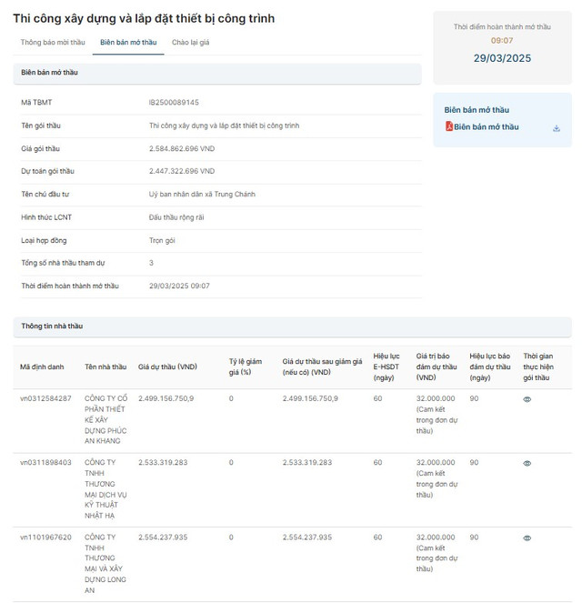 TPHCM: 3 nha thau 'dau' goi nang cap dai truyen thanh xa Trung Chanh