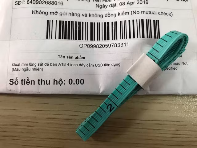 Mua quat mini long sat tren Lazada, khach nhan ve...thuoc day do vai-Hinh-2