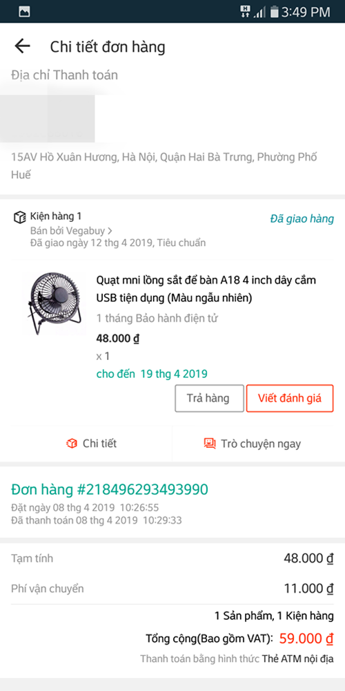 Mua quạt mini lồng sắt trên Lazada, khách nhận về...thước dây đo vải - Hình 3 Mua quat mini long sat tren Lazada, khach nhan ve...thuoc day do vai-Hinh-3