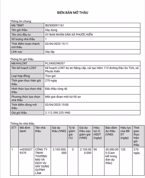 TP HCM: Duy nhất Cty Quỳnh Lâm tham dự 2 gói thầu tiền tỷ tại Phước Kiển - Hình 2 TP HCM: Duy nhat Cty Quynh Lam tham du 2 goi thau tien ty tai Phuoc Kien-Hinh-2