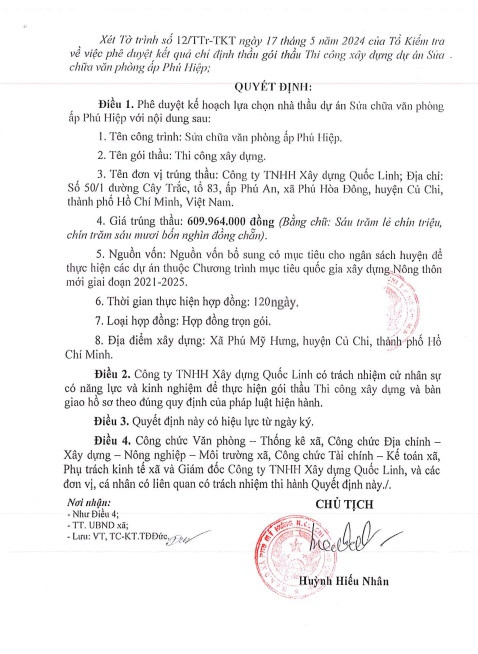 Công ty Quốc Linh 3 ngày trúng 5 gói thầu xây lắp - Hình 5 Cong ty Quoc Linh 3 ngay trung 5 goi thau xay lap-Hinh-5