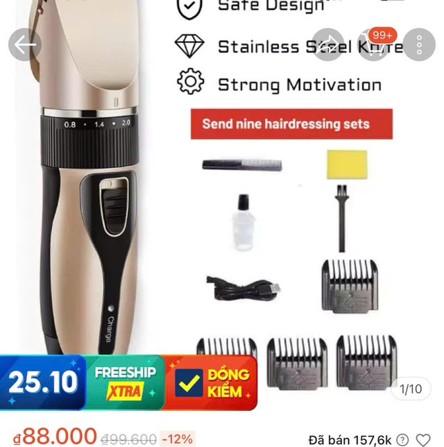 Tràn lan tông đơ cắt tóc giá rẻ trên chợ mạng Tran lan tong do cat toc gia re tren cho mang