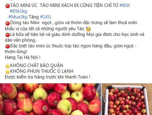 Sự thật về loại táo mini Úc giá siêu rẻ bán đầy chợ mạng Su that ve loai tao mini Uc gia sieu re ban day cho mang
