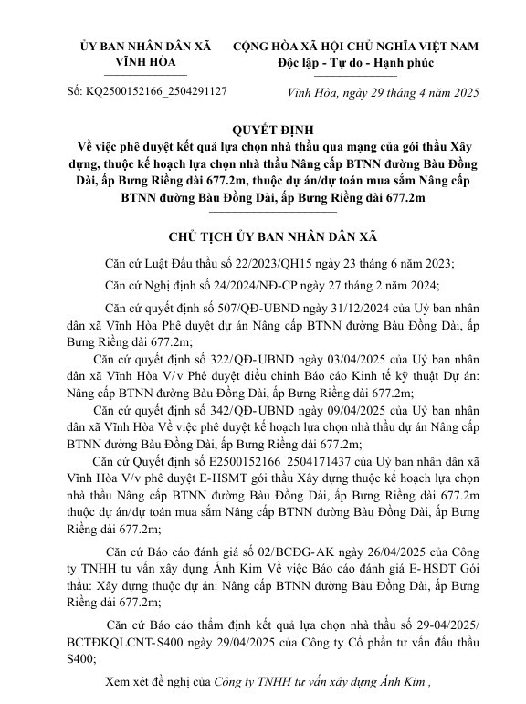 Bình Dương: Gói thi công nâng cấp đường Bàu Đồng Dài về tay Cty Tâm Thái Hòa Binh Duong: Goi thi cong nang cap duong Bau Dong Dai ve tay Cty Tam Thai Hoa