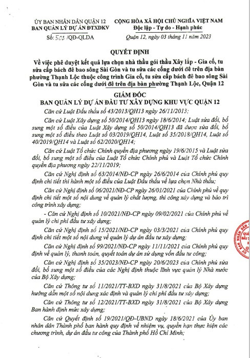 TPHCM: 2 doanh nghiep tham du goi thau tien ty o quan 12, ai se thang?-Hinh-2