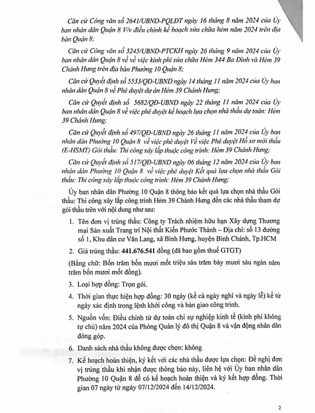 TP HCM: Trong 7 ngay, Kien Phuoc Thanh trung 6 goi thau tai Q8-Hinh-5