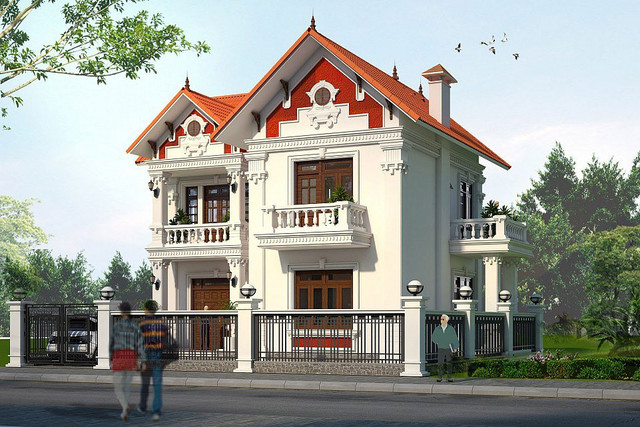 Những mẫu biệt thự mái Thái đẹp ngất ngây Nhung mau biet thu mai Thai dep ngat ngay